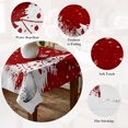 thumbnail image 5 of Red Christmas Table Cloth Waterproof Tablecloths, Snowflake Winter Xmas Tree Ball Tablecloth Dining Table Cover for Kitchen Party Tabletop Outdoor, Rectangle Tablecloth 54x108 Inch, 5 of 9