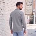 thumbnail image 2 of Men's Dress Shirts Plaid Long Sleeve Button Down Shirts Cotton Polyester for Business 2XL, 2 of 10