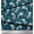 thumbnail image 2 of Soimoi polyester Crepe Fabric Floral & Peacock Feather Print Sewing Fabric Yard 42 Inch Wide, 2 of 3