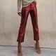 thumbnail image 2 of WILLBEST Pantalones Casuales de Mujer, Moda 2024, de Cuero Sintético Liso y Recto, para Mujer Chica, 2 of 6
