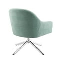 thumbnail image 4 of Linon London Capri Upholstered Steel Leg Swivel Accent Chair in Seafoam Green, 4 of 11