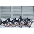 thumbnail image 6 of Ambesonne Galaxy Throw Pillow Cover 4 Pack, USA Flag and Astronaut, 16", Grey Dark Blue, 6 of 6