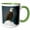 Green/White, variant on 3drose, Alaska, Holkham Bay, Bald Eagle on Iceberg - Us02 Pso0719 - Paul Souders, 11oz Two-tone Green Mug