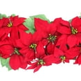 thumbnail image 5 of Puleo International 6' x 12" Pre-Lit Battery-Operated Artificial Red Poinsettia Garland, 5 of 5