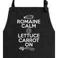 thumbnail image 2 of ThisWear Romaine Calm Lettuce Carrot On Funny Apron for Kitchen Cooking Two Pocket Apron for Women and Men Black, 2 of 7