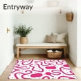 thumbnail image 3 of ODIKA 5'x7' Machine Washable Non-Slip Area Rug, Modern Feline Markings with Abstract Animal Inspired Shapes High Traffic Rug, Pink, 723777, 3 of 7