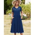 thumbnail image 4 of Zeagoo Floral Casual Dresses Modest Tshirt Dress Aline Midi Dress Floral Boho Sundress with Pockets Cotton Ladies Summer Dress Travel Dress Holiday Dresses, 4 of 5