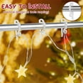 Yesfashion 200Pcs Light Clips Outdoor Hang Gutter Hooks, String Lights
