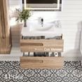 thumbnail image 3 of Eviva Joy 39" Maple Wall Mount Bathroom Vanity w/ White Integrated Top, 3 of 7