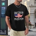 thumbnail image 4 of Support The Country You Live In Hip-hop Men's Cotton Short Sleeve HD Print Tee for Casual T-Shirt Crew Neck Top Black XL, 4 of 7