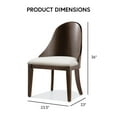 thumbnail image 3 of Furniture of America Uven Modern Solid Wood Indoor Dining Chairs, Dark Walnut (Set of 2), 3 of 14
