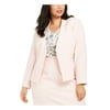 CALVIN KLEIN Womens Pink Blazer Jacket Petites 8P