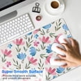 thumbnail image 4 of Long Mouse Pads for Desk,Pioneer Flower Floral Print Pattern Desk Mats on Top Of Desks, Desk Mouse Pad Extra Large with 3mm Non-Slip Base and Stitched Edge for Gaming,Office,Work,Home 31.5"x11.8", 4 of 6