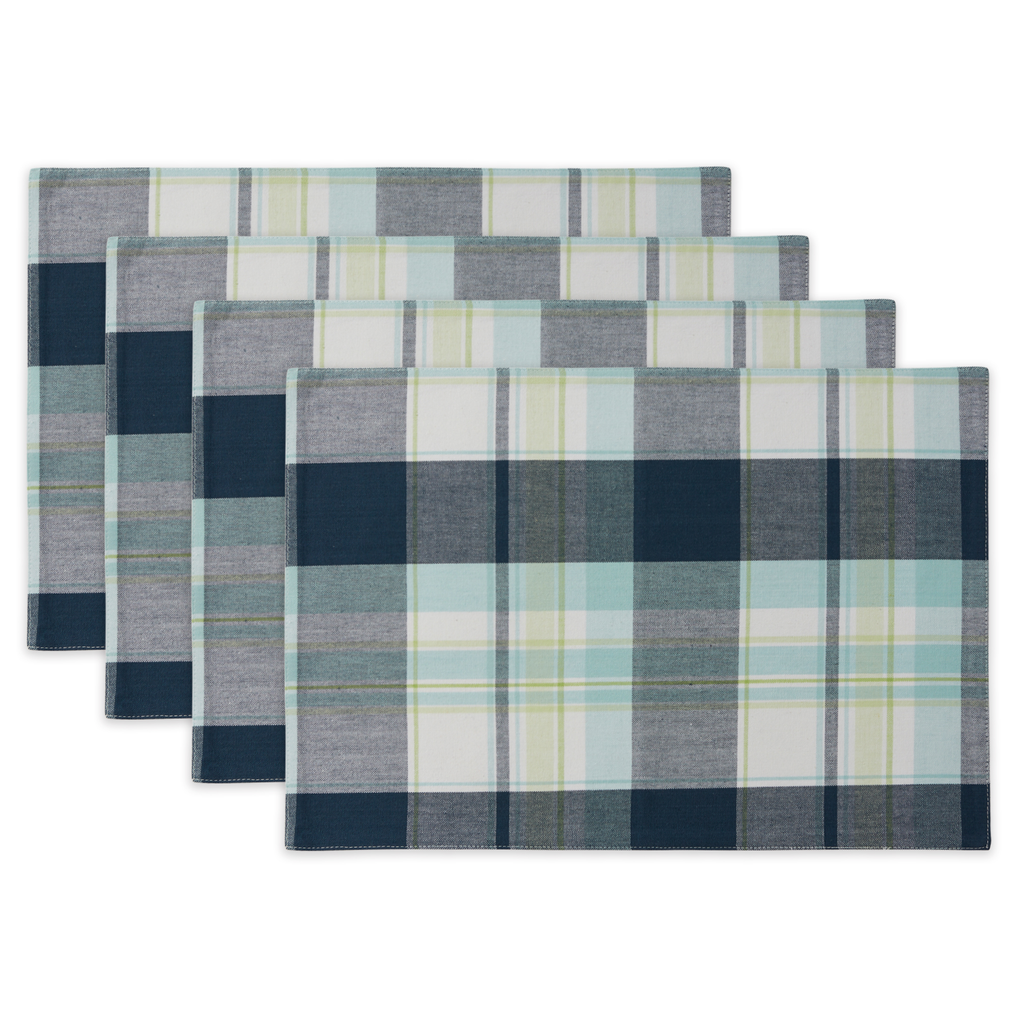 DII 100 Cotton Lake Plaid Placemat, Set of 4
