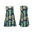 thumbnail image 6 of Defioc Colorful Pineapples Pattern Women's Summer Dresses 2025 Beach Casual Sleeveless Tank Loose Sundress Beach Vacation Clothes with Pocket -X-Large, 6 of 7