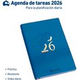 thumbnail image 2 of Agenda 2026 Bluelander con Pestañas, Pasta PU, Azul Marino, 2 of 5