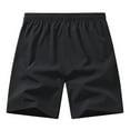 thumbnail image 6 of LADIGASU Men Casual Solid Pockets Elastic Waist Shorts Sports Beach Pants, 6 of 8