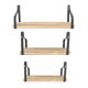thumbnail image 1 of 3 piezas de estantes flotantes duraderos montados en la pared Estantes de madera rústica Estantes de pared flotantes exquisitos para el hogar Tienda Oficina, 1 of 10