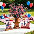thumbnail image 6 of Clearance! Red White Blue Independence Day Violet Artificial Flower Arrangement Patriotic Floral Decor for 4th of July Memorial Day Veterans Day Vase Table Party Decorations Home Decor, 6 of 6