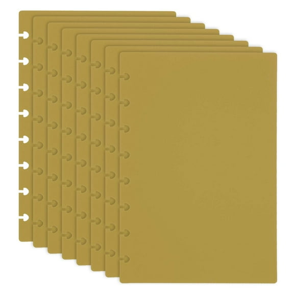 Uxcell 4 Pair Discbound Notebook Cover, 5.75" x 8.74" Junior Size PP Disc Planner Cover, Dark Green