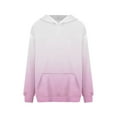 thumbnail image 4 of JUNWELL Women‘s Fashion Daily Versatile Casual Crewneck Sweatshirts Long Sleeve Gradient Top Sweatshirts Light Purple M, 4 of 5