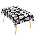 thumbnail image 6 of Duangreer Black Halloween Rectangle Tablecloth, White Ghost Print, Party Decors Washable Table Cover with Waterproof Wrinkle Resistant, 60 x 120 Inch, 6 of 6
