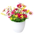 thumbnail image 2 of SPRING PARK Realistic Artificial Potted Plant Fake Flowers Chrysanthemum In Pot Home Office Decor, 2 of 7