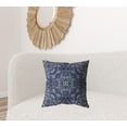 thumbnail image 3 of 20â€ Indigo Boho Ornate Suede Throw Pillow, 3 of 3