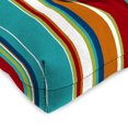 thumbnail image 6 of Jordan Manufacturing 18" x 18" Covert Fiesta Multicolor Stripe Square Tufted Contoured Outdoor Wicker Seat Cushion (2 Pack), 6 of 15