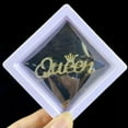 thumbnail image 5 of GKNET Letter Brooch Queen Temperament Suit Brooch Crystal Gem Versatile Cardigan P WY4-Gold, 5 of 8