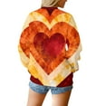 thumbnail image 4 of Craaazy Women's Cute Valentines Day Tops Loose Crew Neck Long Sleeve T-Shirts, 4 of 9