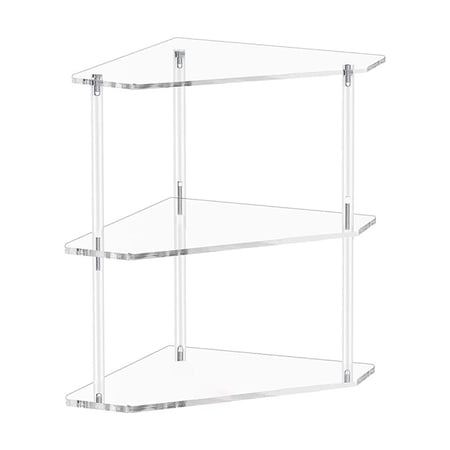 Corner Bathroom Organizer Acrylic Counter Shelf 3 Tiers Spice Rack ...