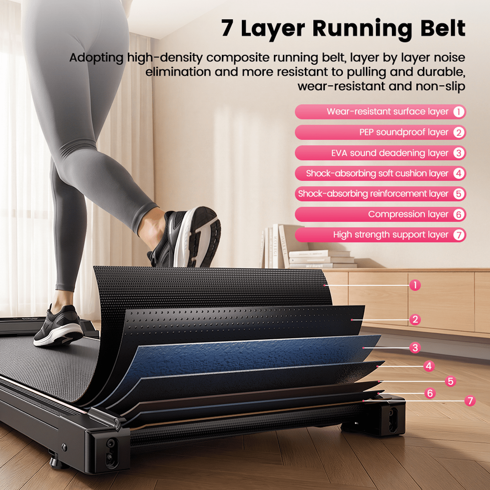 Walking Pad with Vibration Under Desk Treadmill, Manual Incline, 2.5HP 3.8MPH Fitness Jogging Machine with Remote Patbrela LED Display for Home Office