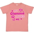 thumbnail image 3 of Inktastic Valentine's Day My Glamma Loves Me Hearts and Lips Boys or Girls Toddler T-Shirt, 3 of 5