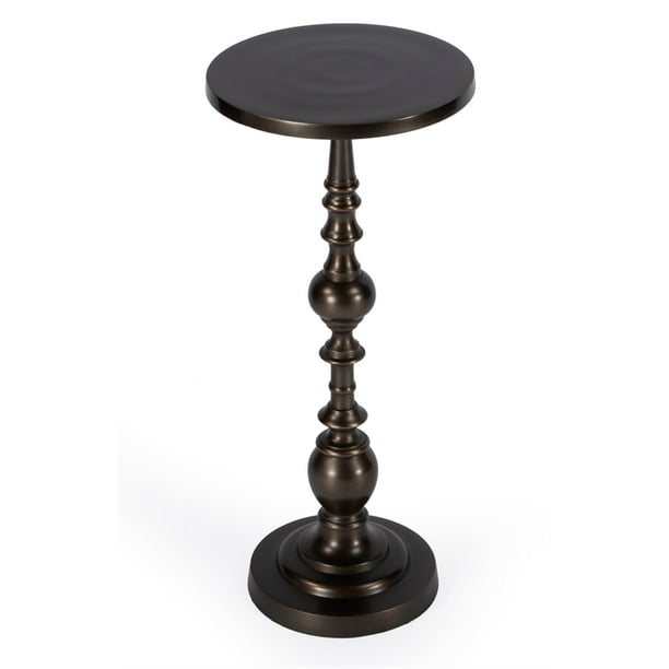 Butler Specialty Darien Round Bronze Aluminum Pedestal End Table