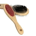 thumbnail image 3 of Double Sided Pet Comb for Dogs and Cats, Wood Handle, Steel Needle, Soft Brush, Hair Removal, 3 of 5