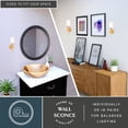 thumbnail image 3 of Shelby 1 Light Gold Brass Transitional Bathroom Vanity Fixture White Glass, 3 of 10