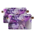 thumbnail image 2 of Purple Butterflies Watercolor Storage Bins Baskets With Handles Storage Box Clothes Organizer Organization Toys, 2 of 7