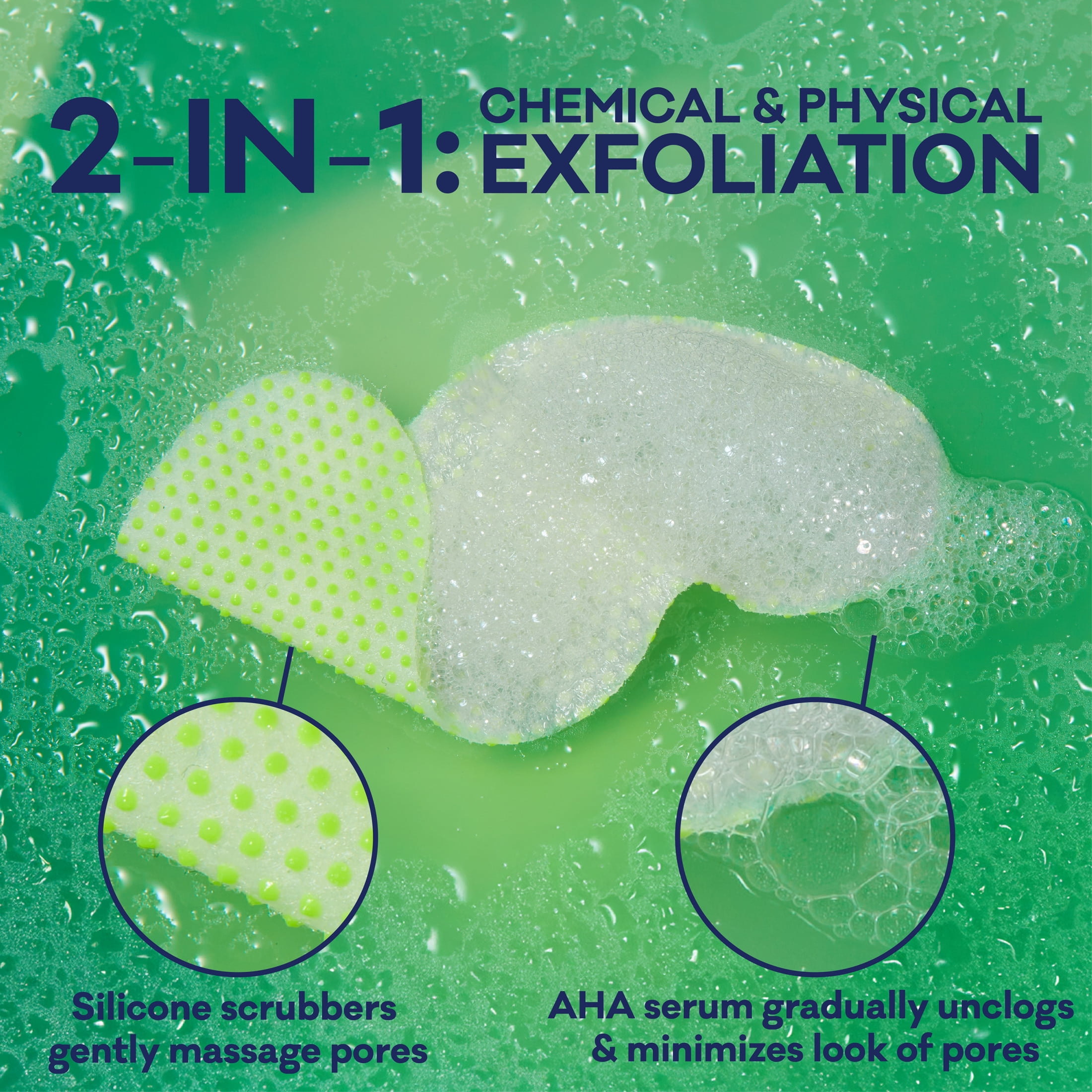 Biore Pore Refining Bubbling Nose Mask, Exfoliant for Face, Pore Cleansing Mask, 8 Count
