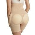 thumbnail image 4 of SWSMCLT Women's Firm Compression Butt Thigh Padded Hip Enhancer Shapewear Lifter Shaper Shorts High Waist Tummy Control Slimming Girdle Corset Waist Trainner Nude Small, 4 of 5