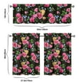 thumbnail image 6 of Kitchen Curtains and Valance Set 36 Inch Tier Pioneer Colorful Floral 3 Pieces Set Dining Room Small Curtain Drapes Cafe Curtains Valance for Home Decor Rod Pocket, 6 of 6