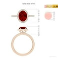 thumbnail image 5 of ANGARA Lab Grown 2 Ct Oval Ruby Classic Halo Engagement Ring for Women in 14K Rose Gold (Size-9x7mm) | July Birthstone, Birthday, Anniversary, Jewelry Gift for Women | Lab-Grown Ruby Ring, 5 of 8