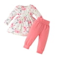 thumbnail image 1 of Vestido Para Niñas, Ropa Para Niñas Pequeñas, Ropa Para Niños Pequeños, Camisa Floral De Manga Larga, Pantalones, Traje Informal Blanco Odeerbi LM103-4721, 1 of 9