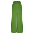 thumbnail image 5 of Miluxas Women Wide Leg Dress Pants High Waisted Button Zip Business Casual Trousers Versatile office Work Pants with Pockets, 5 of 9