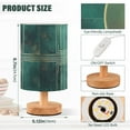 thumbnail image 3 of Bedside Desk Lamp LED Bulb Night Light USB Power Fabric Lampshade Table Lamps Abstract Teal Geometric, 3 of 7