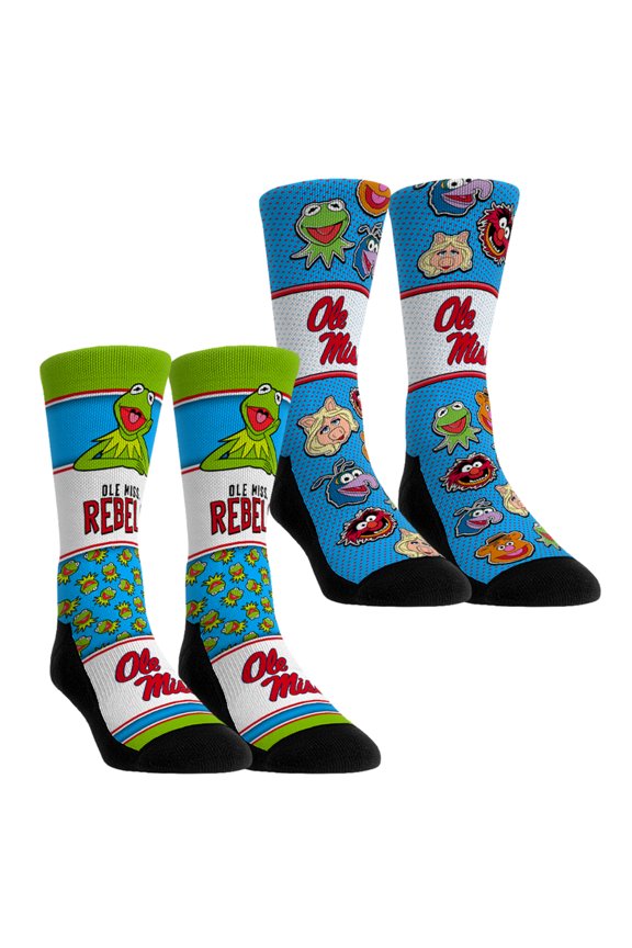 Unisex Rock Em Socks Ole Miss Rebels Muppets 2-Pack Crew Socks Set