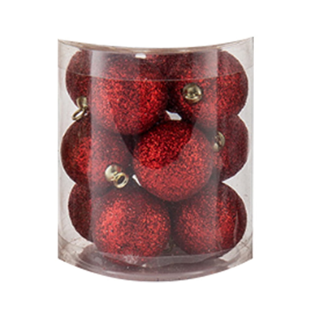 12 Pcs Christmas Ball Ornaments, Mini Christmas Tree Decoration Balls
