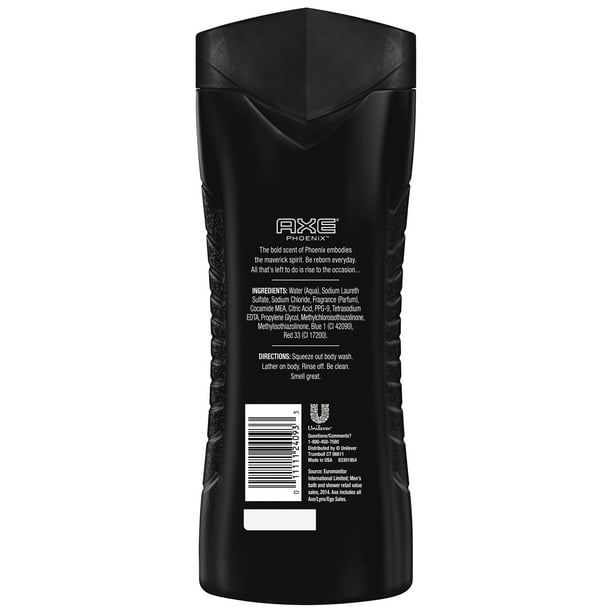 3 Pack AXE Body Wash for Men Phoenix 16 oz
