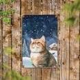 thumbnail image 2 of Hello Winter Exotic Shorthair Welcome Snowy Night Watercolor Vintage Vertical Metal Aluminum Sign Cat Lover Kitten Owner Gifts Wall Art Home Decor - 01011, 2 of 5