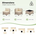 thumbnail image 5 of STARY 7 Pieces Rattan Outdoor Conversation Set, Patio Sectional Furniture Set with Glass Coffee Table, Cream, 5 of 9